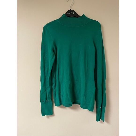 Brand New Joseph Ribkoff Womens Medium Kelly Green Mock Neck Sweater 233949 - Picture 2 of 7